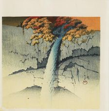Woodblock print - Kegon Falls, Nikko 1988. Artist: Hasui Kawase