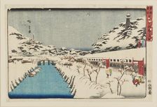 Woodblock print - Shiba akabane no yuki, 1797-1858. Artist: Ando Hiroshige