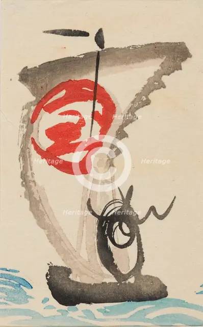 Woodblock print - Takarabune. Artist: Unknown.