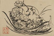 Woodblock print - Takarabune, c19th century. Artist: Shigematsu Enrosai