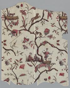 Woodblock Printed Textile Fragments, c. 1785. Creator: Unknown