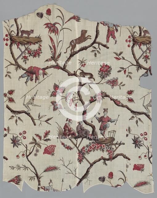 Woodblock Printed Textile Fragments, c. 1785. Creator: Unknown.