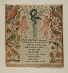 Woodcut Vorschrift, 1935/1942. Creator: Charlotte Angus