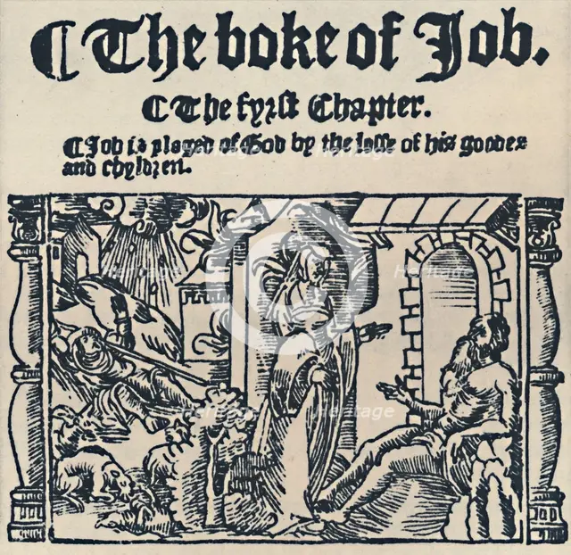 'Woodcut from the Great Bible, 1539', 1539, (1947). Artist: Unknown.