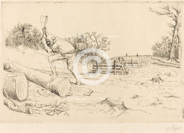 Woodcutter (Le bucheron). Creator: Alphonse Legros.