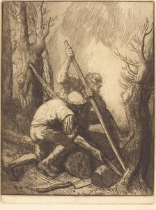 Woodcutters, 3rd plate (Les bucherons). Creator: Alphonse Legros