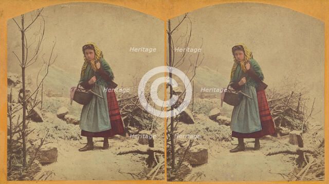 Woodcutters daughter (evening)., about 1860. Creator: Unknown.
