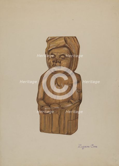 Woodcarving, c. 1937. Creator: Eugene Croe.