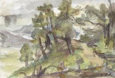 Wooded hilly landscape, 1834-1911. Creator: Jozef Israels