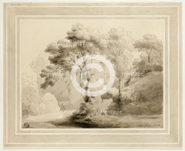 Wooded Landscape, 1774. Creator: Francis Towne.