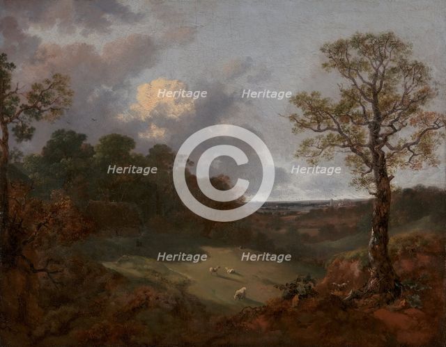 Wooded Landscape with a Cottage and Shepherd, 1748 to 1750. Creator: Thomas Gainsborough.