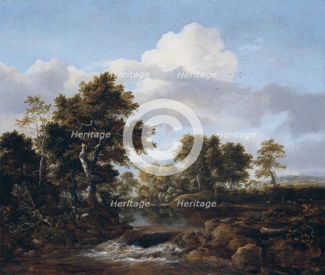 Wooded Landscape with a Stream, between 1665 and 1668. Creator: Jacob van Ruisdael.