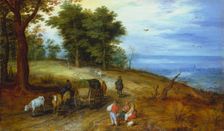 Wooded Landscape with Figures, c1605-1610. Creator: Jan Brueghel the Elder