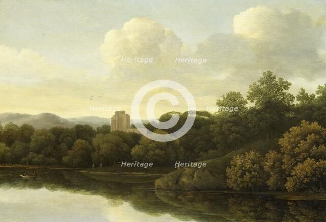 Wooded Landscape with River, 1645-1680. Creator: Johan Lagoor.