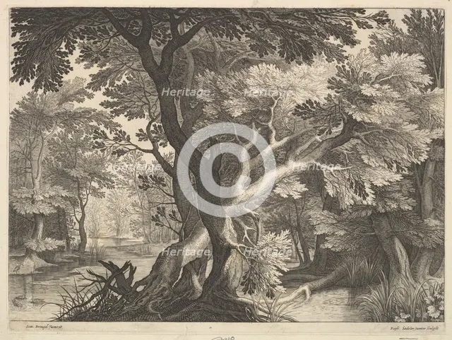 Wooded landscape. Creator: Raphael Sadeler.