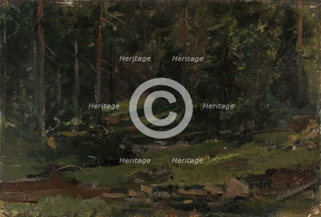 Wooded Landscape, probably 1891. Creator: Gerhard Munthe.