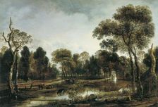Wooded River Landscape, 1645. Creator: Aert van der Neer