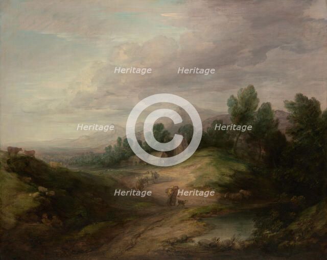 Wooded Upland Landscape, probably 1783. Creator: Thomas Gainsborough.