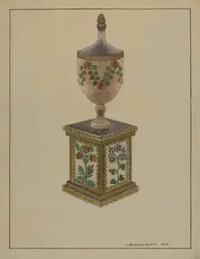 Wooden Mantel Ornament, c. 1936. Creator: J. Howard Iams