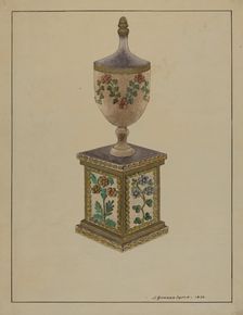 Wooden Mantel Ornament, c. 1936. Creator: J. Howard Iams