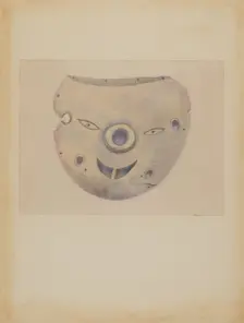 Wooden Mask, 1935/1942. Creator: Margaret Knapp