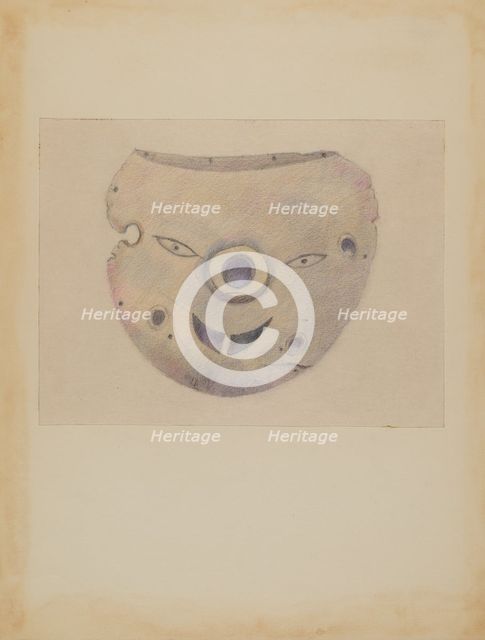 Wooden Mask, 1935/1942. Creator: Margaret Knapp.