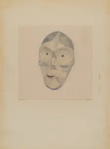 Wooden Mask, 1935/1942. Creator: Margaret Knapp