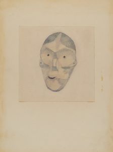Wooden Mask, 1935/1942. Creator: Margaret Knapp
