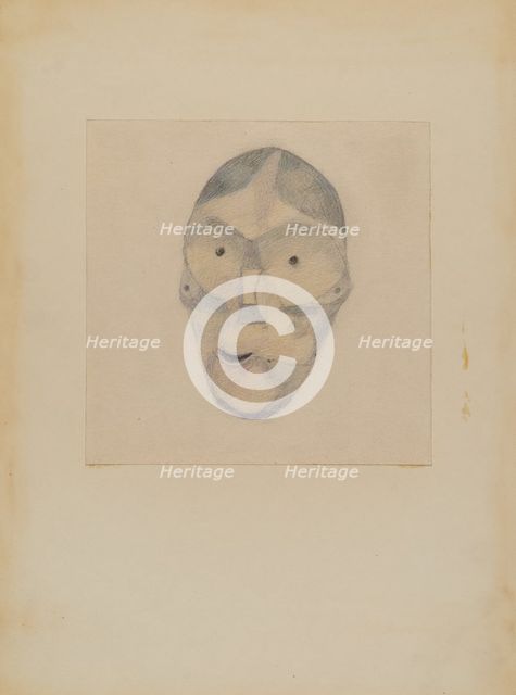 Wooden Mask, 1935/1942. Creator: Margaret Knapp.