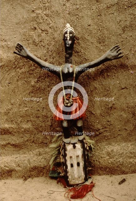 Wooden mask, Pays Dogon, Mali, 1990. Creator: Amanda Waite.