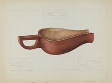Wooden Meal Scoop, c. 1937. Creator: Gene Luedke