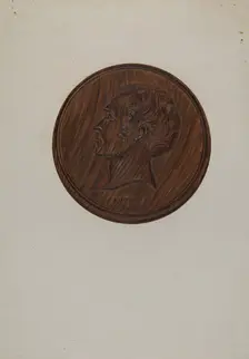 Wooden Medallion, c. 1936. Creator: Florence Huston