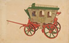 Wooden Model of Overland Stage, c. 1937. Creator: Lucille Chabot