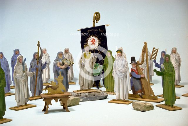 Wooden models of the Bangor National Gorsedd, 1914. Creator: Unknown.