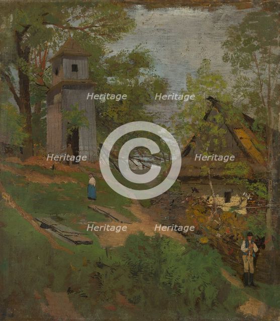 Wooden Belfry, 1873 - 1874. Creator: Ladislav Mednyanszky.