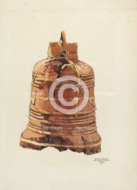 Wooden Bell, 1936. Creator: Dayton Brown.