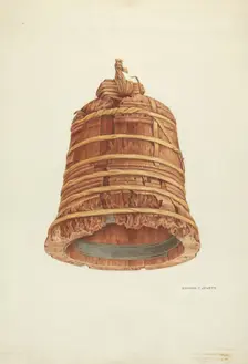 Wooden Bell, c. 1940. Creator: Edward Jewett