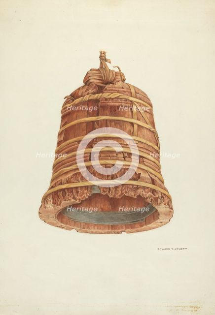 Wooden Bell, c. 1940. Creator: Edward Jewett.