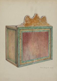Wooden Cabinet for Music, c. 1938. Creator: Rose Campbell-Gerke
