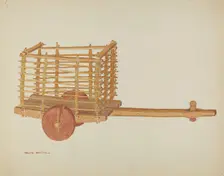 Wooden Cart, c. 1936. Creator: Tulita Westfall