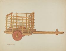 Wooden Cart, c. 1936. Creator: Tulita Westfall