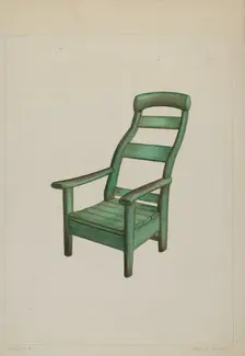 Wooden Chair, c. 1938. Creator: Clyde L. Cheney