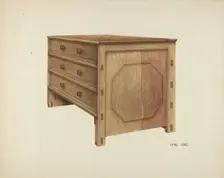 Wooden Chest, c. 1938. Creator: Emile Cero