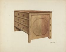 Wooden Chest, c. 1938. Creator: Emile Cero