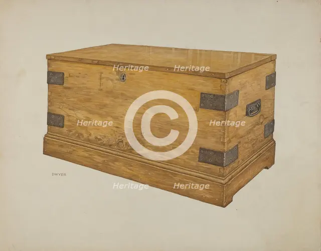 Wooden Chest, c. 1939. Creator: James Dwyer.