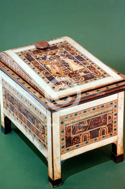 Wooden chest from the Tomb of Tutankhamun, 14th century BC. Artist: Unknown