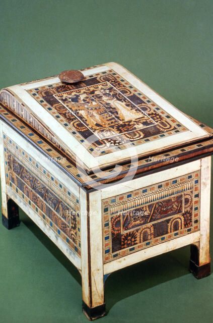 Wooden chest from the Tomb of Tutankhamun, 14th century BC. Artist: Unknown