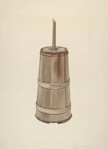 Wooden Churn, 1935/1942. Creator: Clyde L. Cheney