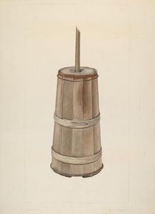 Wooden Churn, 1935/1942. Creator: Clyde L. Cheney