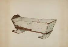 Wooden Cradle, c. 1938. Creator: Arthur Stewart